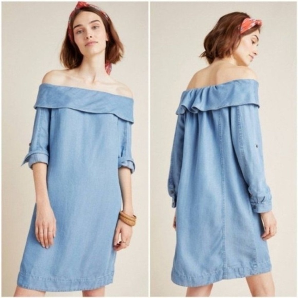 Pilcro & The Letterpress Anthropologie Chambray Dress
